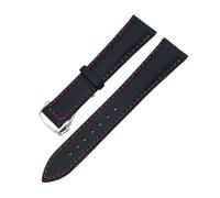YsangTergm 19/20/21/22mm Nylon Canvas Replacement Watchband Fit for Omega/SEIKO(Black red Round,19mm)
