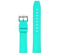 YsangTergm 20/22mm FKM Rubber Quick Release Watchband Fit for Seiko/TAG Heuer(Cyan,22mm)