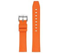 YsangTergm 20/22mm FKM Rubber Quick Release Watchband Fit for Seiko/TAG Heuer(Orange,22mm)