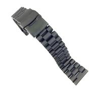YsangTergm 20/22mm Solid Stainless Steel Curved end WatchBand Fit for Seiko Skx007/Skx009/SRPD63K1(A Black straight,22mm)