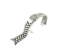 YsangTergm 20/22mm Solid Stainless Steel Curved end WatchBand Fit for Seiko Skx007/Skx009/SRPD63K1(A-Silver no logo,20mm)
