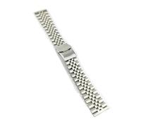 YsangTergm 20/22mm Solid Stainless Steel Curved end WatchBand Fit for Seiko Skx007/Skx009/SRPD63K1(B Silver straight,20mm)