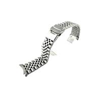 YsangTergm 20/22mm Solid Stainless Steel Curved end WatchBand Fit for Seiko Skx007/Skx009/SRPD63K1(B-Silver with logo,20mm)