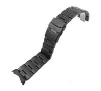 YsangTergm 20/22mm Solid Stainless Steel Curved end WatchBand Fit for Seiko Skx007/Skx009/SRPD63K1(C-Black no logo,22mm)