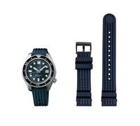 YsangTergm 2022mm silicone rubber watch strap Fit For Seiko PROSPEX SLA017J1/SLA039J1(A blue black,22mm)