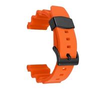 YsangTergm 22mm Rubber Watch Strap, Diving Sport Silicone Replacement Bracelet with Metal Ring, Fit for Seiko Prospex SKX007(Orange-black buckle)