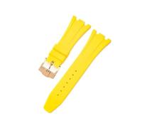 YsangTergm 26mm Silicone Waterproof Watch Strap Fit for Ap Royal Oak(Yellow-Golden-K13)