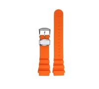 YsangTergm Diving Silicone Strap, Waterproof Rubber Watchband with logo,Fit for Seiko Prospex SPR009 Abalone MM5, Available in 20 22mm(Orange withlogo,20mm)