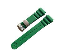 YsangTergm Diving Silicone Strap, Waterproof Rubber Watchband with logo,Fit for Seiko Prospex SPR009 Abalone MM5, Available in 20 22mm(Green withlogo,22mm)