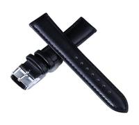 YsangTergm Genuine Leather Waterproof Watch Band, Pin Buckle Replacement Strap for 12-22mm(Black,14mm)