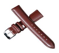 YsangTergm Genuine Leather Waterproof Watch Band, Pin Buckle Replacement Strap for 12-22mm(Dark Brown,20mm)
