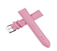 YsangTergm Genuine Leather Waterproof Watch Band, Pin Buckle Replacement Strap for 12-22mm(Pink,18mm)