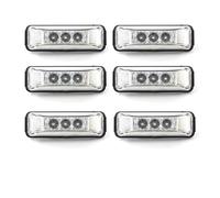 YSASFZX Car Rear Light Truck Tail Lights Outline Marker LED Side Marker 12V 24V Light Truck Parts Caravan Trailer Lamp(6pcs white)