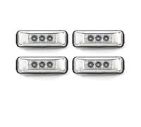 YSASFZX Car Rear Light Truck Tail Lights Outline Marker LED Side Marker 12V 24V Light Truck Parts Caravan Trailer Lamp(4pcs white)
