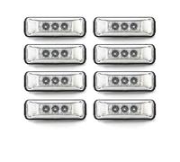 YSASFZX Car Rear Light Truck Tail Lights Outline Marker LED Side Marker 12V 24V Light Truck Parts Caravan Trailer Lamp(8pcs white)