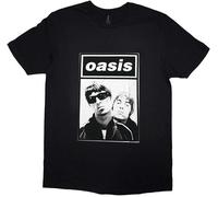 YSAWX Oasis Noel and Liam Boxed Photo T Shirt Black