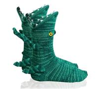 YSBCNK 1 Pair Crocodile Socks, Novelty Socks for Women, Funky Cartoon Knit Crocodile Socks, Unisex Hand Knitted Animal Shape Winter Home Warm Floor Sock for Men Women Teenage Girls