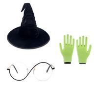 YSBCNK 3 pcs sets Wicked Costumes Witch Hat Set, Wizard Hat Collection for Women, Perfect for Halloween Parties, Themed Events, and Cosplay