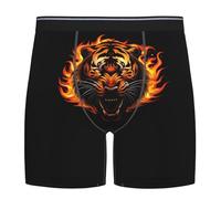 YSBKN Mens Underwear Stretch Breathable Boxer Briefs For Men Novelty Gifts, Angry Tiger, M