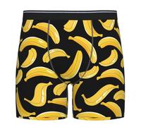 YSBKN Mens Underwear Stretch Breathable Boxer Briefs For Men Novelty Gifts, Bananas Pattern, L
