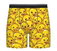 YSBKN Mens Underwear Stretch Breathable Boxer Briefs For Men Novelty Gifts, Yellow Rubber Ducks, M