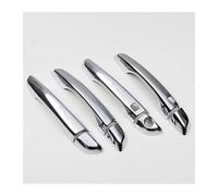 YSBVBLRMRV Car Outside Door Handle Cap for O&pel for Grandland X 2017-2021 Styling Accessories Chrome Carbon Fiber Car Door Handle Cover Trim Sticker(Silver a)