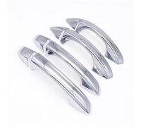 YSBVBLRMRV Car Outside Door Handle Cap for Octavia A7 2014-2018 4Pcs Car Side Door Handle Cover Trim ABS Carbon Fiber Chrome Decoration Cap Sticker(Silver)