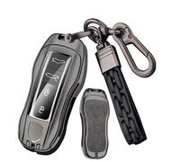 Ysbxitu Key Box Keyless Go Protection Compatible with Porsche Cayenne Panamera 911 971 9YA Macan Boxster Carrera Taycan 911 971 Remote Control Cover Key Case Gift Idea A Grey