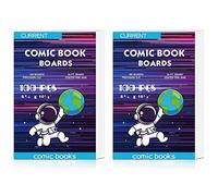 YSCare 200 Comic Book Boards, Current Size Comic Book Boards, Acid-Free Backing Board,Thick and Durable Books Board for Regular Comics Archival (White)