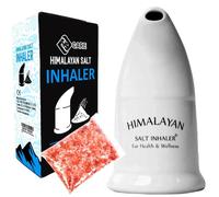 YSCARE Manual Himalayan Salt Inhaler Pipe Ceramic Filled with 100% Pure Himalayan Salt - with hygienic Health with Salt Free Natural Respiratory Aid (Pack of 1)