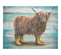 YSCOLOR 5D Diamond Painting Cute Highland Cow Funny Farm Highland Cow Animal Full Drill by Number Kits DIY Craft Arts Embroidery Decorations 30x40cm/11.8x15.8inch