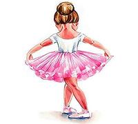 YSCOLOR 5D Diamond Painting Kits Ballet Dancer Little Full Round Drill Kits Mosaic Art for Adults Ballerina Home Wall Decoration 30x40cm/11.8x15.8inch