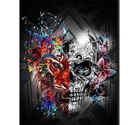 YSCOLOR 5D DIY Diamond Painting Cross Stitch Skull Halloween Skeleton Gift 11.8" x 15.8"