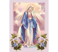 YSCOLOR 5D DIY Diamond Painting Full Round Drill Religious Madonna 3D Embroidery Cross Stitch Gift Home Decor 11.8X15.8in/30X40cm