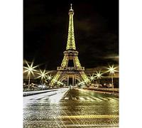 YSCOLOR 5D DIY Paris Eiffel Tower 3D Diamond Paintings Full Round Rhinestones Diamond Painting Embroidery Scenery 11.8X15.8in/30X40cm
