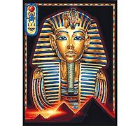 YSCOLOR Diamond Painting Round 5D Diamond DIY Painting Egyptian Pharaoh 3D Round Embroidery Cross Stitch Mosaic Painting Decor 30 x 40 cm