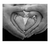 YSCOLOR DIY 5D Diamond Painting Kits Born Baby Foot Family Hands Full Drill Round Diamond Art Paint by Number Kits for 30x40cm/11.8x15.8inch