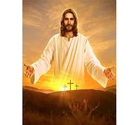 YSCOLOR Full Diamond 5D DIY Christian Jesus Virgin Mary Diamond Painting Jesus Diamond Embroidery Mosaic Home Decoration 30x40cm/11.8x15.8inch NO.378
