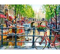 YSCOLOR Full Round Diamond 5D DIY Diamond Painting Amsterdam Scenery Diamond Embroidery Cross Stitch Rhinestone Decoration Gift 11.8X15.8 in/30X40cm