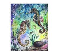 YSCOLOR Full Round Diamond 5D DIY Diamond Painting Animals Seahorse Mosaic Patterns Bead Embroidery Cross Stitch Home Decoratin 11.8X15.8in/30X40cm