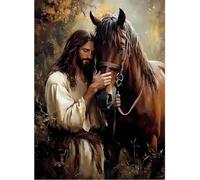 YSCOLOR Jesus Diamond Art Kits for Adults Diamond Painting Kits 5D DIY Jesus Diamond Dots Kits Gem Arts Crafts for Home Wall Decor Gift 30x40cm/11.8x15.8inch