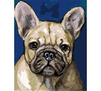 YSCOLOR Paint by Numbers for Adults French Bulldog DIY Acrylic Oil Painting Kits for 16X20in/40X50cm