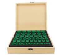 Yscryptoline 68pcs Watch Press Die Kit, Watch Glass Press Tool Set with Single and Double Dome Dies for Watch Pressing Machine, 8mm to 48mm POM Dies in Wooden Box for Watchmakers