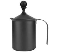 Yscryptoline Japanese Style Stainless Steel Manual Milk Frother, Double Mesh Milk Foamer for Coffee and Creamer, Ergonomic Handle Foam Maker with Fine Filter for Home Barista Use (400cc)