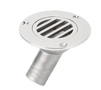 Yscryptoline Marine Deck Drain Cover, 316 Stainless Steel Boat Floor Drain, Mirror Polished Yacht Deck Drainage Plug with 1in Outlet for Boats and Yachts