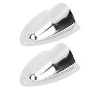 Yscryptoline Stainless Steel Clam Shell Vent Cover, Marine Wire Cable Vent Cover for Yacht Boats Fishing Boats, Polished UV - Resistant Transducer Wiring Cover with Secure Snap Fit (120mm)