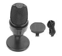 Yscryptoline USB Condenser Microphone with RGB Light, Cardioid PC Condenser Mic for Gaming Studio Recording Live Streaming, Plug and Play USB Mic with Pop Filter for Win Mac Android (Black)