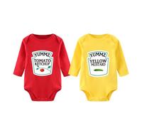 YSCULBUTOL I am Thankful for My Twin Sets of 2 Twins Baby Bodysuits Long Sleeve Baby Clothing - blue - 0-3 Months