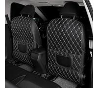 YSDCIKM 2 pcs Car Seat Kick Mat Protector for Benz GLE 350 450 Klasse W167 V167 2019-2023, Kick Mats Back Seat Protector for Kids, Dirt & Damage Prevention with Pockets
