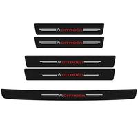 YSDCIKM 4 Pcs Car Door Sill Protector Strips for Citroen C3 aircross 2017-2022 2023 2024, Waterproof Carbon Fiber Sticker Protective and Kick Scuff Plate Accessories